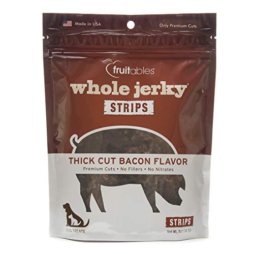 Fruitables Whole Jerky Thick Cut Bacon Dog Treats, Pack of 1 (2423)