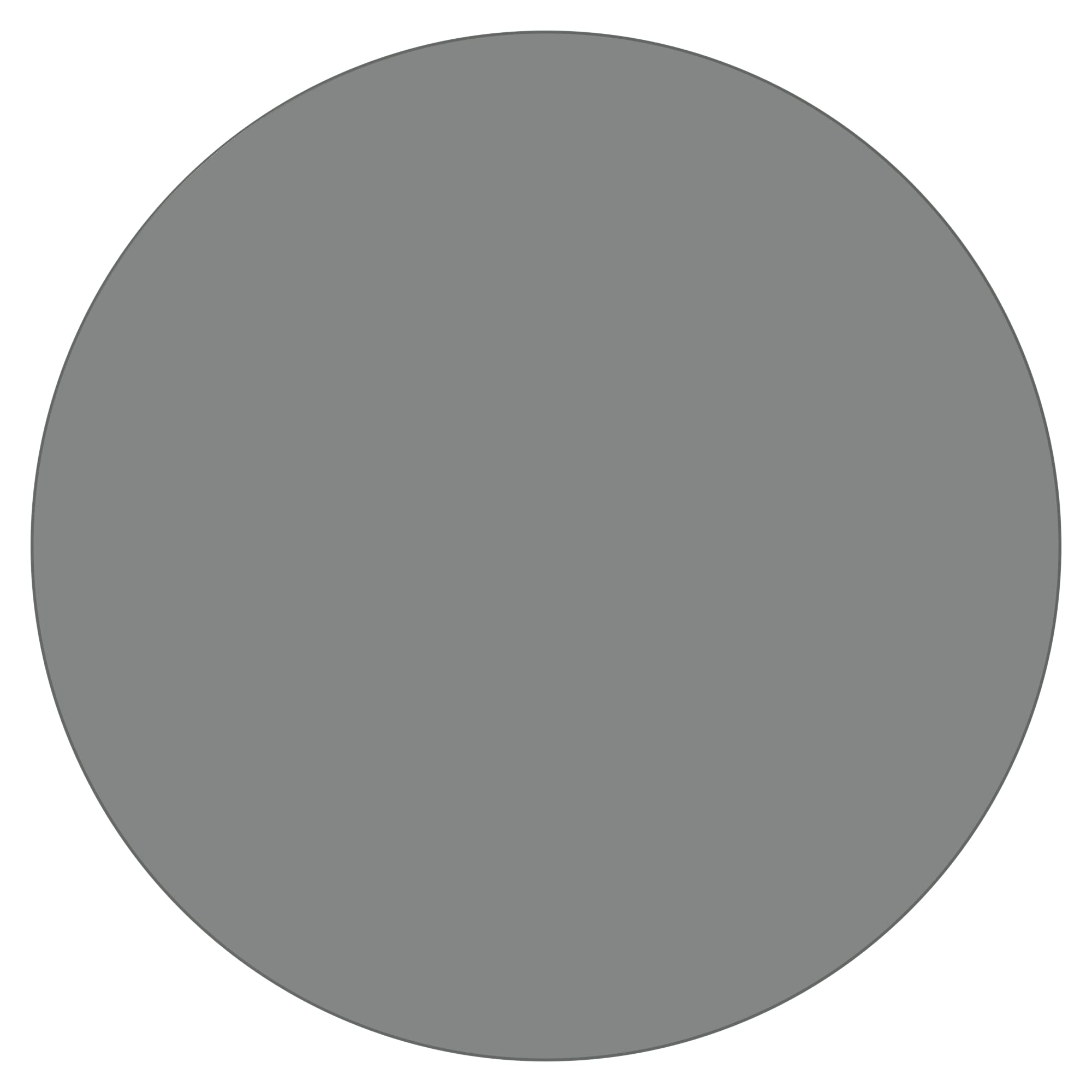 Home Supplies 700mm Grey Table Top Tempered Glass Round Flat Polished Edge Kitchen Dining Table Top Glass Round Sturdy Replacement Protector Cover (70CM, Grey)