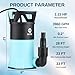 SainSmart Sump Pump 1.15HP Submersible Water Pump, Thermoplastic Portable Utility Pump 3960 GPH High Flow Water Removal, with 33ft Cord for Pool Tub Garden Pond Draining