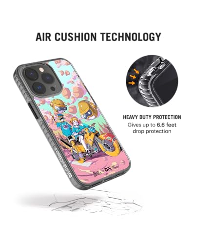 Image of DailyObjects Neu Dystopia Stride 2.0 Magnetic Case Cover Compatible with iPhone 14 Pro Max | Wireless Charging Slim Back Cover | 2 Layer Edge Protection & Shockproof