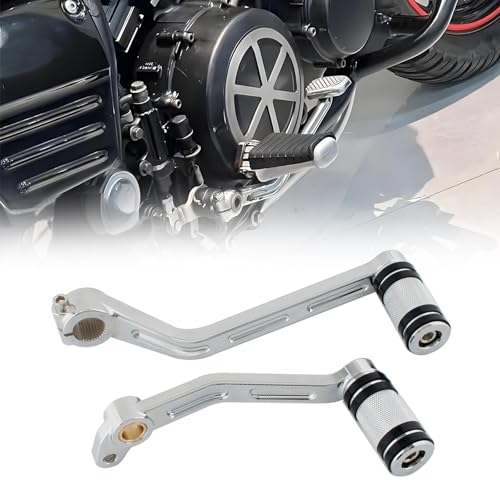 FINMOKAL Motorrad Schalthebel + Bremsarm Pedal Hebel Kit Kompatibel mit Yamaha VMAX V-max 1200 1985-2007 Chrom
