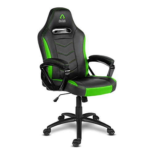 Alpha Gamer Kappa - Silla (Negro, Verde, Negro, Verde, 8 mm, 0 - 10°, 5 rueda(s), 540 mm) Cover