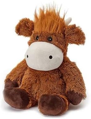 Intelex Highland Cow Warmies - Plush Stuffed Animal Toy, Brown, 2+ Months