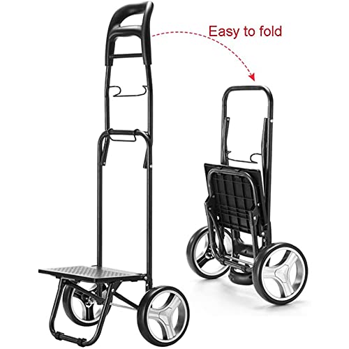 Einkaufstrolley mit großen Rollen in - extra großer Einkaufstrolley belastbar Einkaufstrolley Rahmen aus Aluminium… – Bild 8