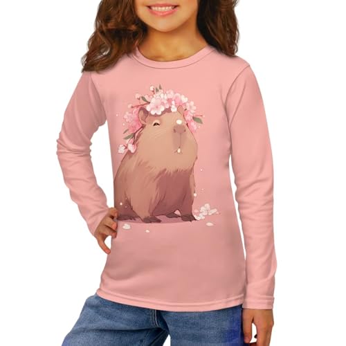 Image of Kids Long Sleeve Shirts for Girls 3-16 Year Old Cute Clothes for Teen Girls Casual Workout Tops