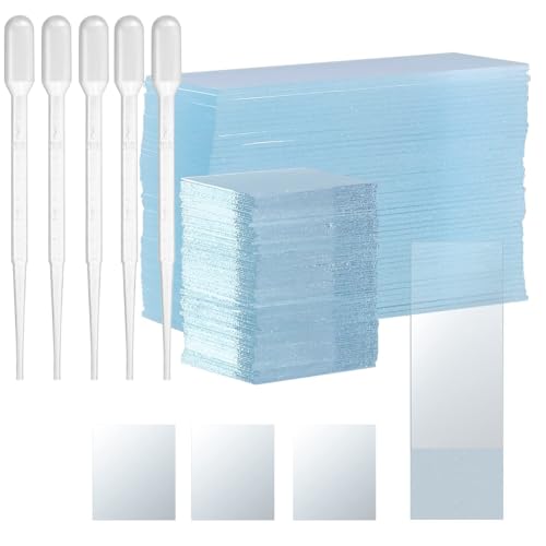 Kit de lames pour microscope 50 lames préparées biologie et lamelles