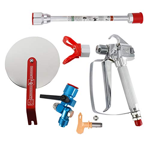 Airless Paint Spray Gun 3600 PSI High Pressure with 517 TIP Swivel Joint, Spray Guide Accessory Tool and 10 Inches Extension Pole for Airless Paint Sprayer - Thumbnail 2