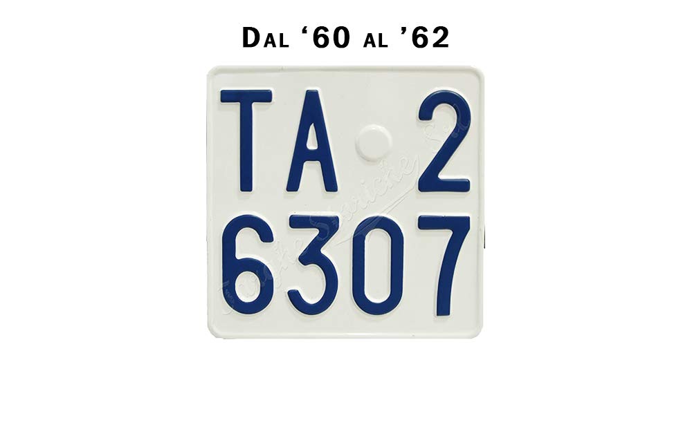 Targhe Storiche srl Targa Moto in Metallo Fino al 1962 (Alluminio Plastificato in colorazione d'origine)