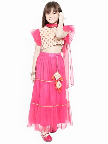 Image of Nautinati Girls Lehenga Choli Set