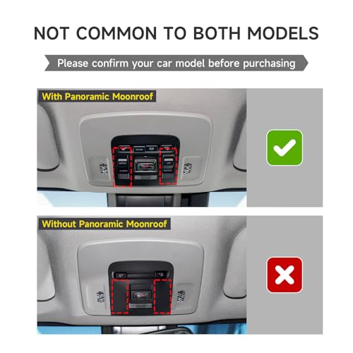 Image of Front Reading Light Lamp Trim Cover Carbon Color ABS Decal Sticker fits for Toyota Camry 2018-2026 Car Interior Accessories - with Panoramic Moonroof ONLY