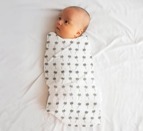 Image of Pure Cotton Muslin Baby Swaddle Blanket for Newborn Baby - Super Soft Wrapper Cloth& Nursing Cover,Gentle on Baby Skin (120 x 120 CM)-Pack of 4 |LEAF DOT & BLACK WING & COCONUT & HALF ZIG