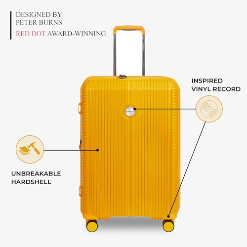 Image of Verage Carry On Luggage with Spinner Wheels, Expandable Hardshell Spinner Suitcase for Travel, TSA Approved (Checked-Large 28-Inch, Yellow)