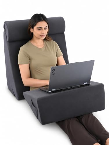 Image of FOVERA 4PCS Adjustable Bed Wedge Pillow Set for Sleeping, Triangle Support Pillow with Headrest & Leg Elevation Wedge for Back, Neck & Leg Pain Relief, Post Surgery, Acid Reflux & Sitting Support