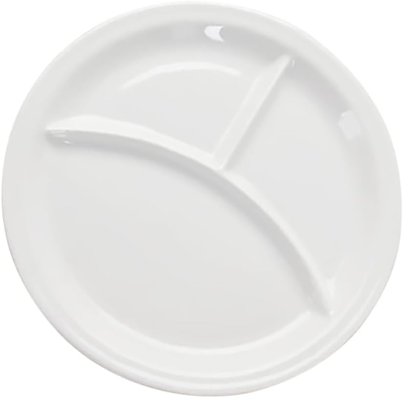 1pc Ceramic Divided Plate for Boys and Girls Practical Meal Tray for Breakfast Lunch and Dinner Lightweight Easy to Clean Sturdy Design for Home School and Parties