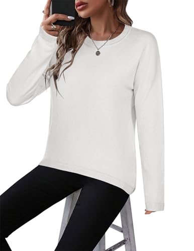Image of Zeagoo Sweaters for Women Fall Outfits Trendy 2025 Long Sleeve Shirts Bussiness Casual Knit Pullover Sweater Tops