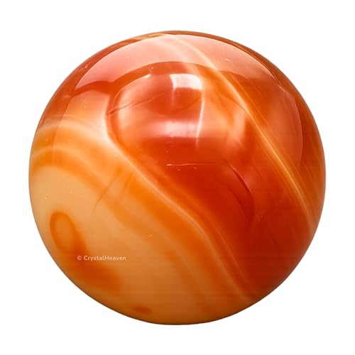 Image of Certified Red Onyx Crystal Ball for Meditation - Premium Crystal Vastu Items for Home and Feng Shui Items for Good Luck - Ideal for Pooja Supplies and Spiritual Practices (1.5 inch Inch)