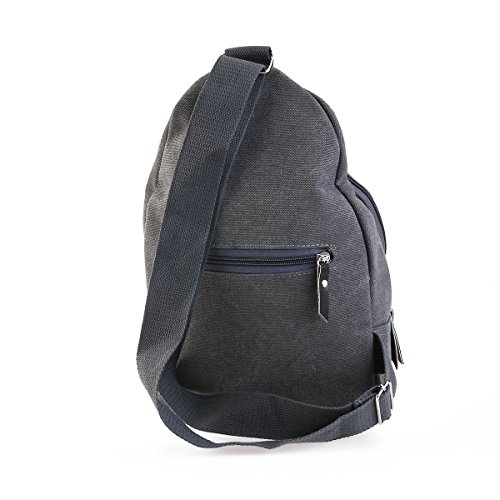 BESTOYARD Mochila casual de lona para esportes ao ar livre, bolsa de ombro transversal transversal p