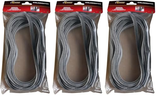Burlete de cepillo carril para ventanas y puertas correderas de 6 metros y 7x5mm color GRIS de larga duración y ahorro energético con buen deslizamiento y valido para desajustes de 2 a 4mm.