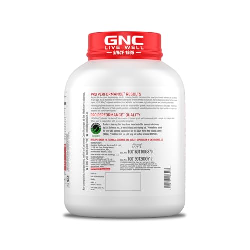 Image of GNC Pro Performance 100% Whey Protein Powder | Boosts Strength & Endurance | Builds Lean Muscles | Fastens Muscle Recovery | Formulated In USA | 24g Protein | 5.5g BCAA | Chocolate Fudge | 5 lbs