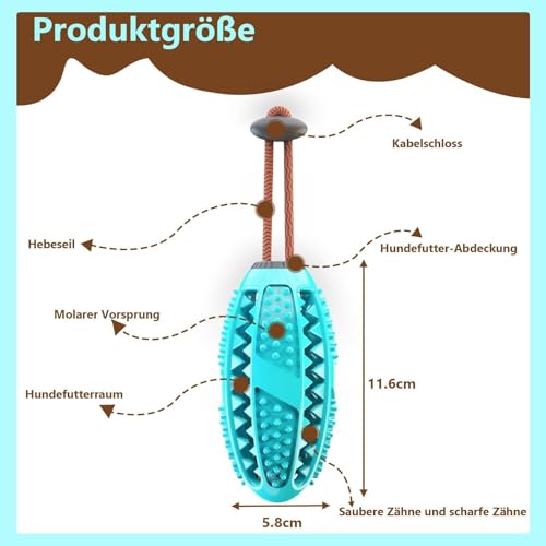 agogue 1 Stück Hundespielzeug Unzerstörbar, Dog Spiel, Hunde Spielzeug Für Kleine Und Große Hunde, Zahnpflege Und Intelligenzförderung