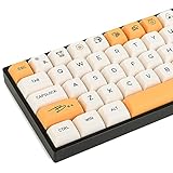 GTSP 140-Key Honey Milk pbt Keycaps XDA 65 Percent TKL for 100 Percent 60% Mechanical Keyboard(Honey