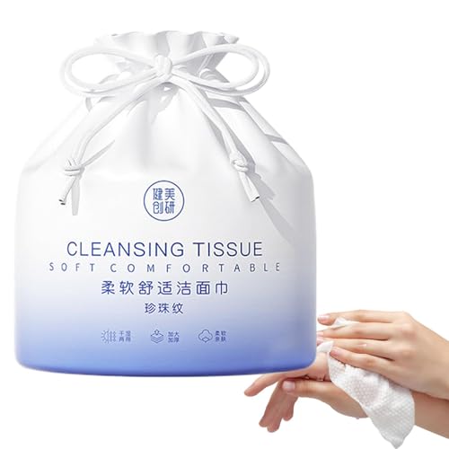 Paño de lavado facial, pañuelos y secos - Toallitas secas desmaquillantes - Toallas de limpieza facial en rollo, toalla de algodón desmaquillante para viajes, hotel