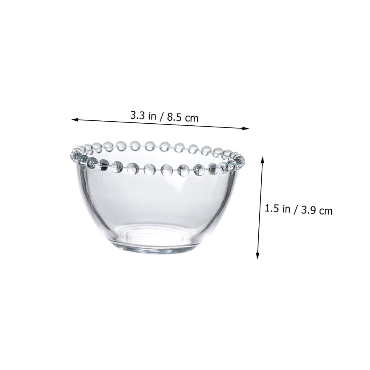 VICASKY 2Pcs Clear Sauce Bowl Multi Use Oatmeal Bowls for Sauces Seasonings and Snacks for Restaurants Catering and Food Presentation