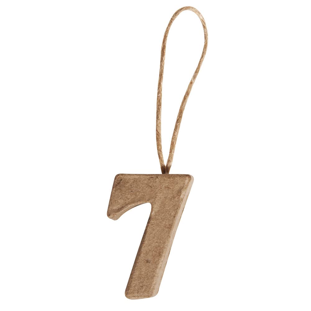 Rayher 67108000 Pappmachã © Numbers 7 Fsc Recycled 100%, 4x2,5x1 cm with H