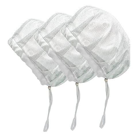 Chef Waiter Mesh/Cotton Cap Restaurant Kitchen Workshop Hair Net Cooling Reusable Bouffant Adjustable Food Service Hair Control Mob Hat Protective Snoods (white 1) Cover