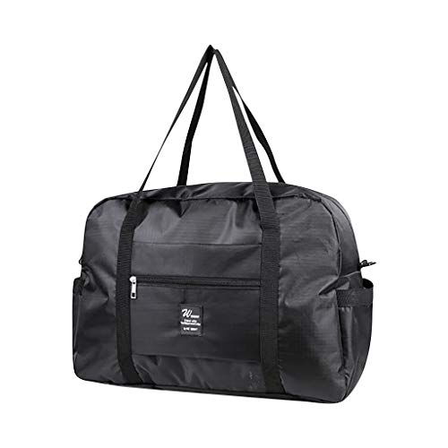 Cewtolkar Folding Travel Bag Can Be Set Trolley Case Luggage Trolley Luggage Bag Outdoor Storage Bag Thin Section Storage Bag (Black)