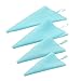 4 Sizes Silicone Pastry Bag Set, Reusable Icing Piping Bag Baking Cookie Cake Decorating Bag-Blue color(S+M+L+XL)