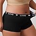 Women's Plus Size Fashion Boyshort Panties Cotton Boxer Briefs Stretchy Moisture Wicking Underwear Comfort Underpants Black