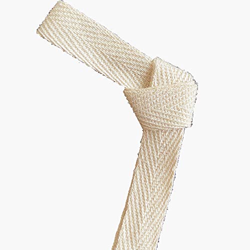 QIANF Twill Tape Ribbon 100% Cotton Natural Color 3/8 Inch Wide 50 Yard Roll Herringbone Tape(3/8 Inch-50Yard, Off-White) by QIANF - Used condition - Image 4