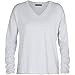Produktbild icebreaker Damen Flaxen V Pullover, milkwood Hthr, S