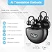 Language Translation Earbuds, 3-in-1 AI Real Time Translator Earbuds,Compatible with iOS & Android, Ideal for Travel, Work & Study-Black