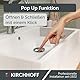 KIRCHHOFF Design Universal Waschbecken Ablaufgarnitur, Pop Up Waschbeckenstöpsel, Ablaufventil mit Überlauf, Abfluss Stöpsel für Badezimmer Waschbecken & Waschtisch, Chrom 98807330