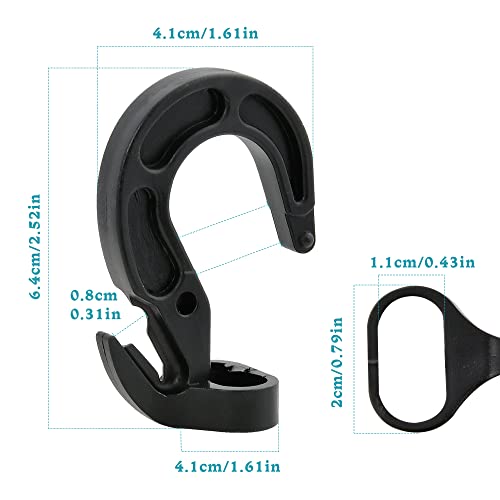 40 Pcs Plastic Shock Cord Hooks, Elastic Bungee Rope Hooks Fit For 1/4" 5/16" 3/8" Shock Cord Rope Rubber Rope For Camping Tarps #TOP1