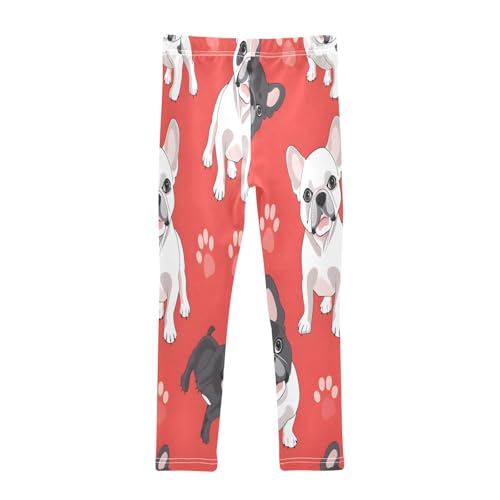 Toddler Girls Leggings Printed Yoga Pants Leggings White Black Dog for Kids2