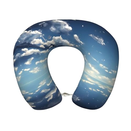Almohada de espuma viscoelástica para viaje U miniatura 1