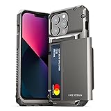 VRS DESIGN Damda Glide Pro for iPhone 13 Pro, Sturdy Semi Auto Wallet [4 Cards] Case Compatible for...