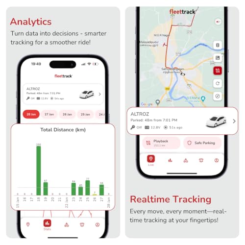 Image of Fleettrack Ultra Wireless GPS Tracker (with 12-Months 4G SIM) | 10000mAh Battery | Strong Magnetic Mount | Real-Time GPS Tracking for Bikes, Cars, Luggage & Valuables | Voice Monitoring Support