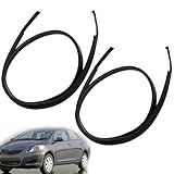 Shtuomoland 2 PCS Left and Right Side Molding Side Drip Roof Trim Molding Fits for Toyota Yaris for Sedan 2007 2008 2009 2010 2011 Replace 75551-52160 75552-52140 7555152160 7555252140