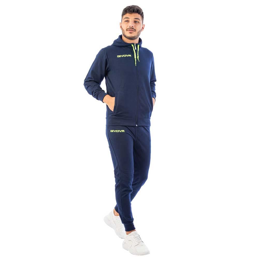Givova, suit poker, blue/yellow fluo, 3XL