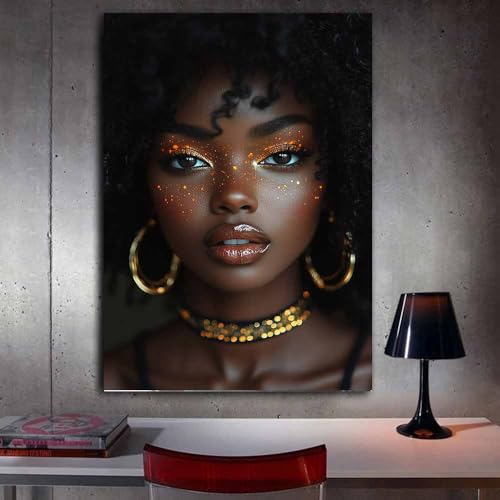 Tableau Cheveux Bouclés Or de Qualité Supérieure Affiche Moderne de Salon 30x45 - 3