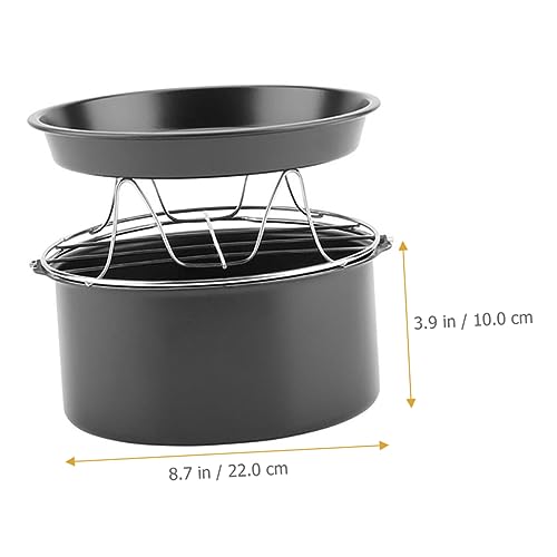 LABRIMP 1 Conjunto De Acessórios Para Fritadeira De Ar Rack De Fritadeira Bandeja De Bolo Assadeira