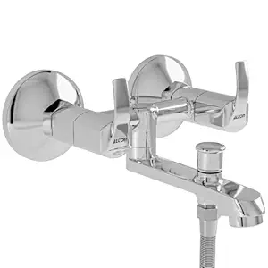ALTON QBA9140 Brass, Wall Mixer With Button Attachment Spout for Hand Shower, Chrome Finish