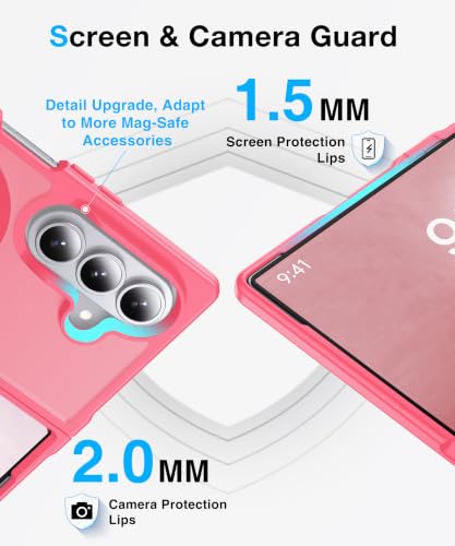 Image of NO.1 Magnetic for Samsung Galaxy Z Fold 8 Ultra Case with MagSafe | [Military Grade Drop Tested][Translucent Matte][Anti-Fingerprint]Soft Silicone Bumper for Samsung Fold 8 Ultra Case Slim,Rose