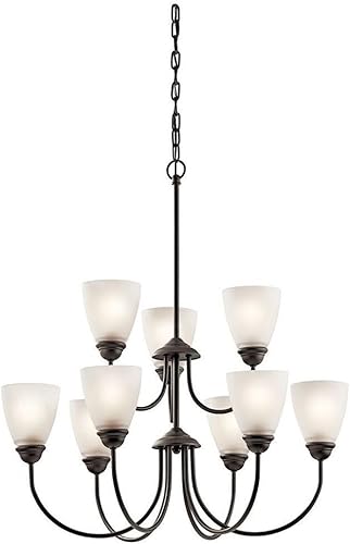 Kichler 43639OZL18 Transitional LED Chandelier from Jolie Collection Dark Finish