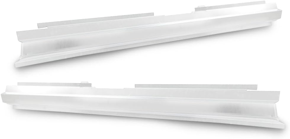 LQI Slip-on Rocker Panels Outer Pair Compatible with Jeep Cherokee 4 Door 1984-2001, Fit Jeep Wagoneer & Comanche 4 Door 1984-1996, CH1600101, CH1601101, Silver Steel Slip On Rocker Panels