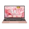 WOZIFAN Ordenador portátil, Win 11, 6 GB de RAM, 256 GB de ROM, expansión SSD de 1 TB, 14 Pulgadas, Oro